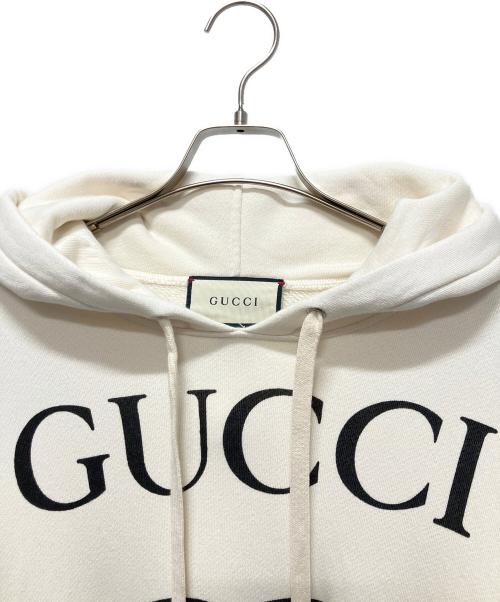 GUCCI（グッチ）GUCCI (グッチ) インターロッキングGフーディ アイボリー サイズ:Sの古着・服飾アイテム