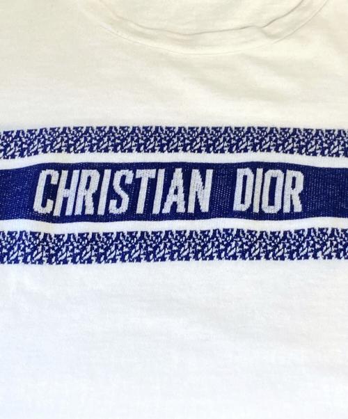 Christian Dior（クリスチャン ディオール）Christian Dior (クリスチャン ディオール) シグネチャーロゴTシャツ ホワイト サイズ:XSの古着・服飾アイテム