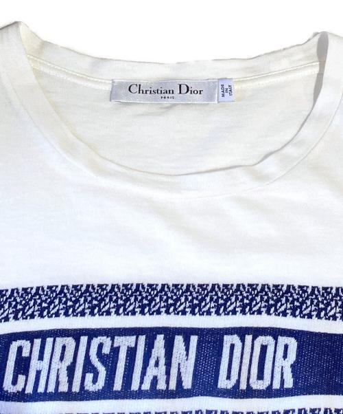 Christian Dior（クリスチャン ディオール）Christian Dior (クリスチャン ディオール) シグネチャーロゴTシャツ ホワイト サイズ:XSの古着・服飾アイテム