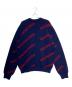 BALENCIAGA (バレンシアガ) オールオーバーロゴニット ネイビー サイズ:Ｍ：60000円