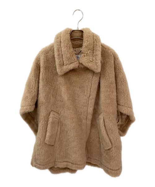 MaxMara（マックスマーラ）MaxMara (マックスマーラ) テディベアポンチョ ブラウン サイズ:165/88の古着・服飾アイテム