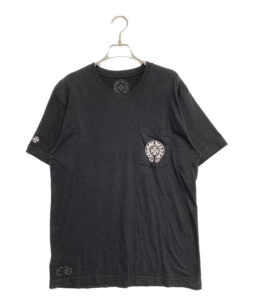 CHROME HEARTS（クロムハーツ）CHROME HEARTS (クロムハーツ) グラデーションサークルロゴTシャツ ブラック サイズ:Lの古着・服飾アイテム