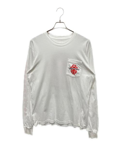 CHROME HEARTS（クロムハーツ）CHROME HEARTS (クロムハーツ) ヴァインダガーロングTシャツ ホワイト サイズ:Lの古着・服飾アイテム