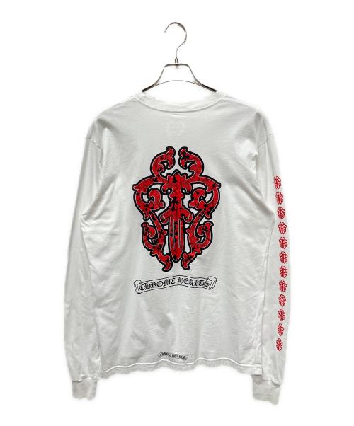 CHROME HEARTS（クロムハーツ）CHROME HEARTS (クロムハーツ) ヴァインダガーロングTシャツ ホワイト サイズ:Lの古着・服飾アイテム