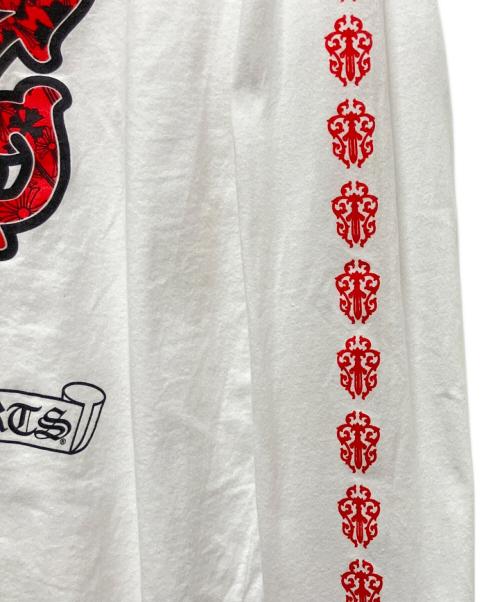 CHROME HEARTS（クロムハーツ）CHROME HEARTS (クロムハーツ) ヴァインダガーロングTシャツ ホワイト サイズ:Lの古着・服飾アイテム