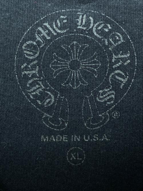 CHROME HEARTS（クロムハーツ）CHROME HEARTS (クロムハーツ) ネックロゴポケットTシャツ ブラック サイズ:XLの古着・服飾アイテム
