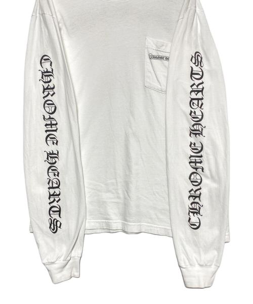 CHROME HEARTS（クロムハーツ）CHROME HEARTS (クロムハーツ) スクロールラベルロングスリーブTシャツ ホワイト サイズ:Lの古着・服飾アイテム