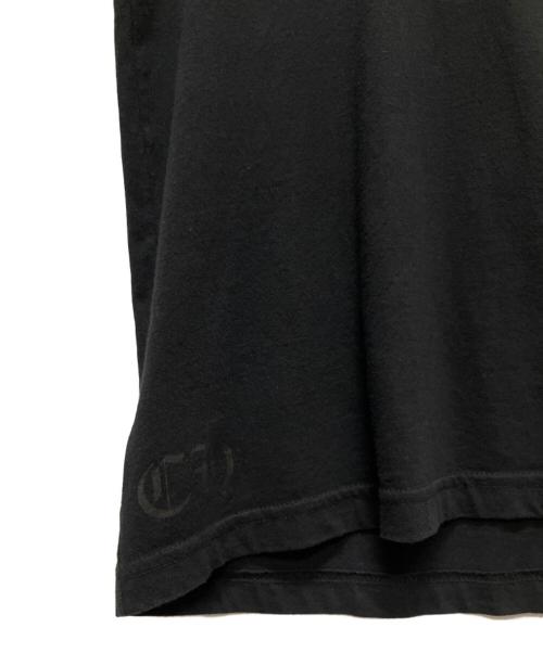 CHROME HEARTS（クロムハーツ）CHROME HEARTS (クロムハーツ) ヴァーティカルロゴTシャツ ブラック×イエロー サイズ:Lの古着・服飾アイテム