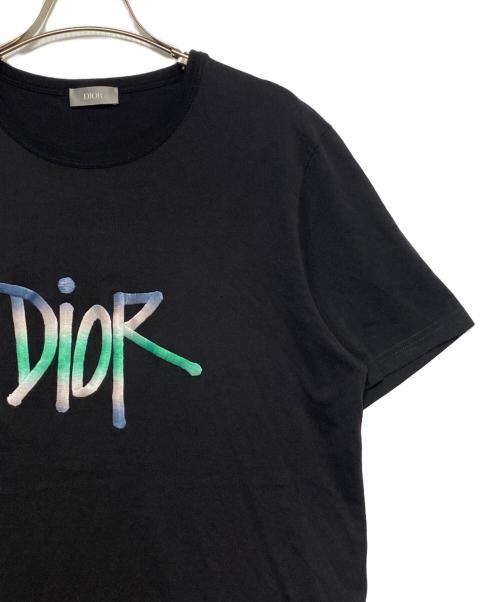 Dior（ディオール）Dior (ディオール) Shawn Stussy (ショーン・ステューシー) ロゴTシャツ ブラック サイズ:Lの古着・服飾アイテム