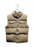 GUCCI×THE NORTH FACEグッチ×ザ ノース フェイス）の古着「GGロゴダウンベスト」｜ベージュ