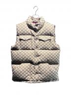 GUCCI×THE NORTH FACEグッチ×ザ ノース フェイス）の古着「GGロゴダウンベスト」｜ベージュ