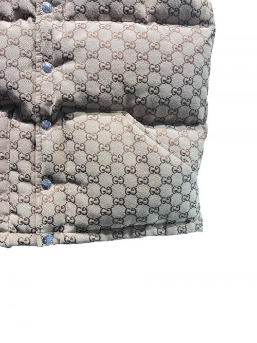GUCCI（グッチ）GUCCI (グッチ) THE NORTH FACE (ザ ノース フェイス) GGロゴダウンベスト ベージュ サイズ:XSの古着・服飾アイテム