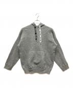 CELINEセリーヌ）の古着「Wool Cashmere Knit Hoodie(ウールカシミアニットフーディ)/ニットパーカー」｜グレー