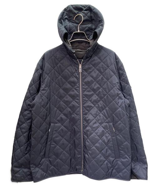 PRADA（プラダ）PRADA (プラダ) トライアングルロゴプレート キルティング ジャケット ネイビー サイズ:48の古着・服飾アイテム