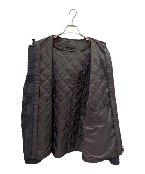 PRADA（プラダ）PRADA (プラダ) トライアングルロゴプレート キルティング ジャケット ネイビー サイズ:48の古着・服飾アイテム