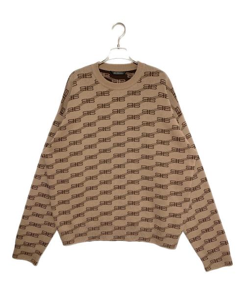 BALENCIAGA（バレンシアガ）BALENCIAGA (バレンシアガ) BBロゴニット ブラウン サイズ:Sの古着・服飾アイテム