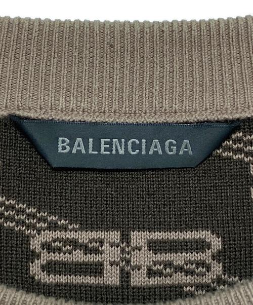 BALENCIAGA（バレンシアガ）BALENCIAGA (バレンシアガ) BBロゴニット ブラウン サイズ:Sの古着・服飾アイテム