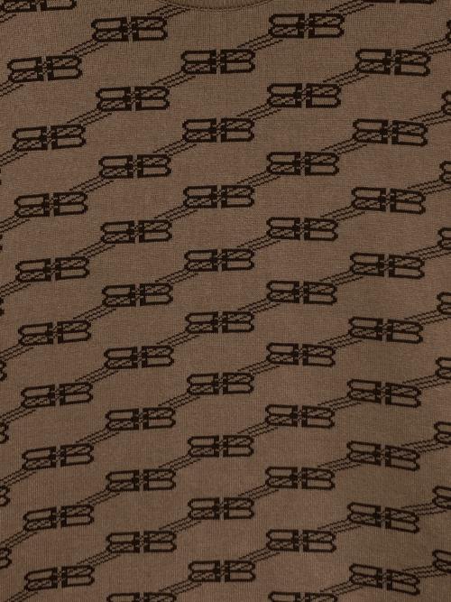 BALENCIAGA（バレンシアガ）BALENCIAGA (バレンシアガ) BBロゴニット ブラウン サイズ:Sの古着・服飾アイテム