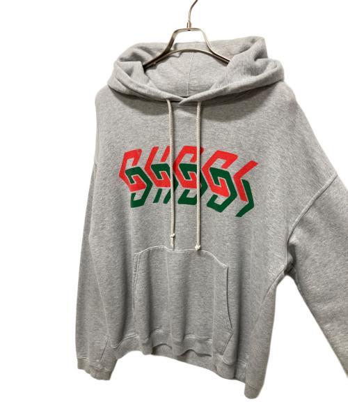 GUCCI（グッチ）GUCCI (グッチ) チェーンロゴパーカー グレー サイズ:Lの古着・服飾アイテム