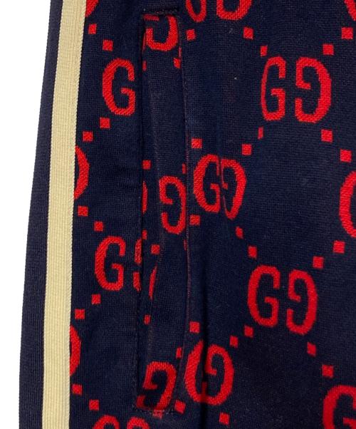 GUCCI（グッチ）GUCCI (グッチ) GGライントラックパンツ ネイビー サイズ:Lの古着・服飾アイテム