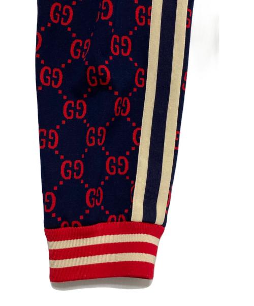 GUCCI（グッチ）GUCCI (グッチ) GGライントラックパンツ ネイビー サイズ:Lの古着・服飾アイテム