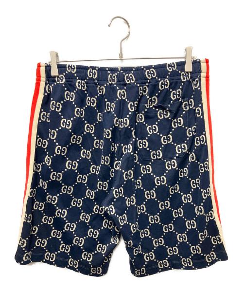 GUCCI（グッチ）GUCCI (グッチ) GGラインハーフパンツ ネイビー サイズ:XLの古着・服飾アイテム