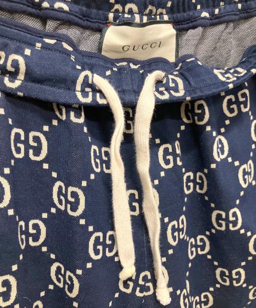 GUCCI（グッチ）GUCCI (グッチ) GGラインハーフパンツ ネイビー サイズ:XLの古着・服飾アイテム