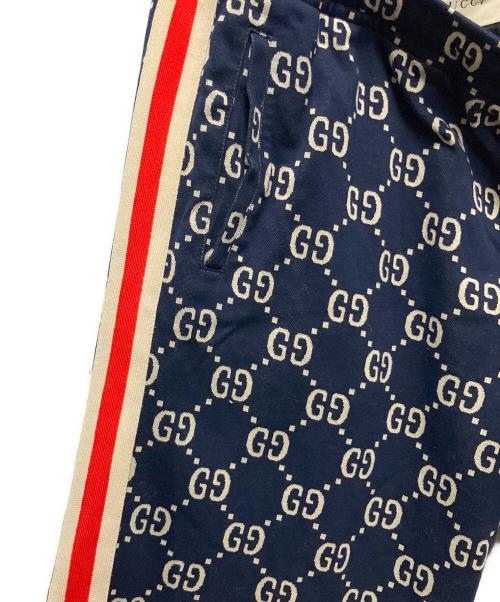 GUCCI（グッチ）GUCCI (グッチ) GGラインハーフパンツ ネイビー サイズ:XLの古着・服飾アイテム
