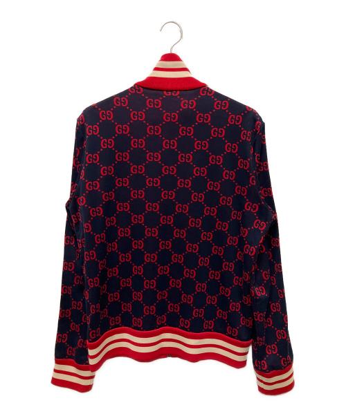 GUCCI（グッチ）GUCCI (グッチ) GGジャガード テクニカル トラック ジャケット ネイビー サイズ:Lの古着・服飾アイテム
