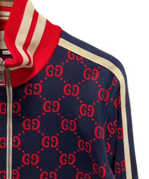 GUCCI（グッチ）GUCCI (グッチ) GGジャガード テクニカル トラック ジャケット ネイビー サイズ:Lの古着・服飾アイテム