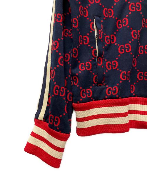 GUCCI（グッチ）GUCCI (グッチ) GGジャガード テクニカル トラック ジャケット ネイビー サイズ:Lの古着・服飾アイテム