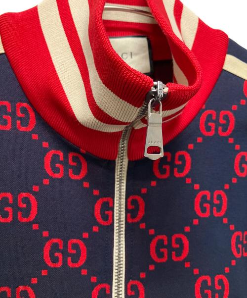 GUCCI（グッチ）GUCCI (グッチ) GGジャガード テクニカル トラック ジャケット ネイビー サイズ:Lの古着・服飾アイテム
