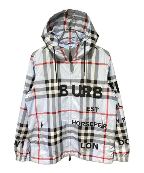 BURBERRY（バーバリー）BURBERRY (バーバリー) ノバチェックナイロンジャケット スカイブルー サイズ:Mの古着・服飾アイテム