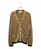 GUCCIグッチ）の古着「GGラメニットカーディガン」｜ブラウン×ゴールド