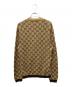 GUCCI (グッチ) GGラメニットカーディガン ブラウン×ゴールド サイズ:S：90000円