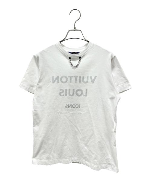 LOUIS VUITTON（ルイ ヴィトン）LOUIS VUITTON (ルイ ヴィトン) リバースロゴプリントTシャツ ホワイト サイズ:Mの古着・服飾アイテム
