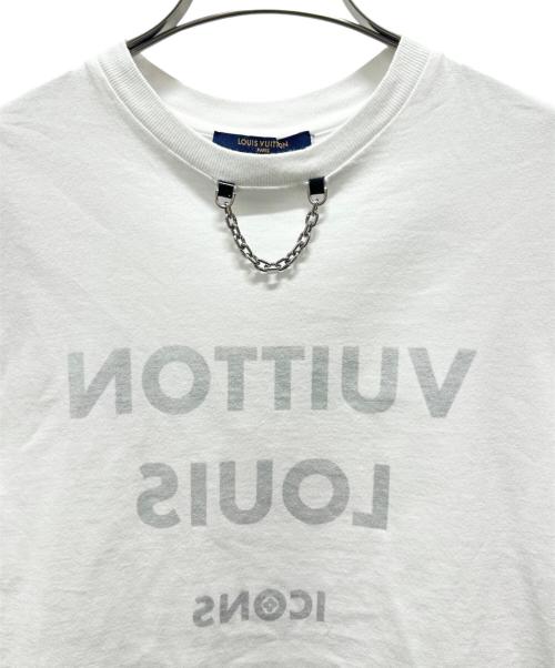 LOUIS VUITTON（ルイ ヴィトン）LOUIS VUITTON (ルイ ヴィトン) リバースロゴプリントTシャツ ホワイト サイズ:Mの古着・服飾アイテム