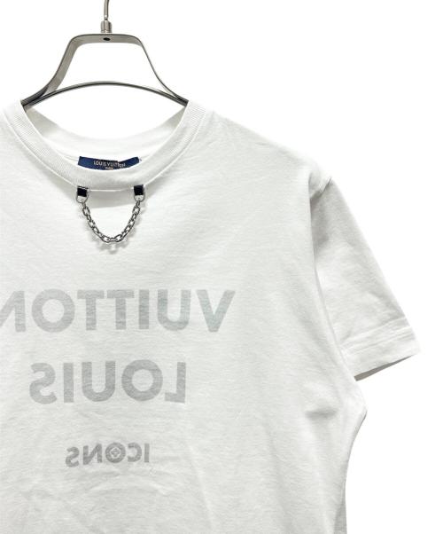 LOUIS VUITTON（ルイ ヴィトン）LOUIS VUITTON (ルイ ヴィトン) リバースロゴプリントTシャツ ホワイト サイズ:Mの古着・服飾アイテム