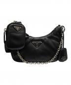 PRADAプラダ）の古着「Re-Edition 2005/リエディション 2005 レザーショルダーバッグ」｜ブラック