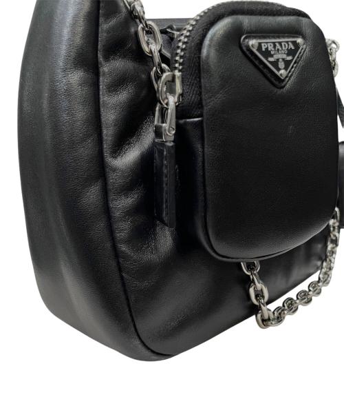 PRADA（プラダ）PRADA (プラダ) Re-Edition 2005/リエディション 2005 レザーショルダーバッグ ブラック サイズ:-の古着・服飾アイテム