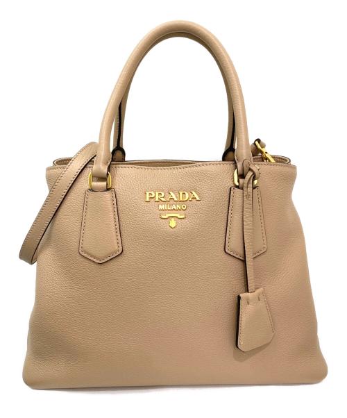 PRADA（プラダ）PRADA (プラダ) ヴィッテロトートバッグ ベージュの古着・服飾アイテム