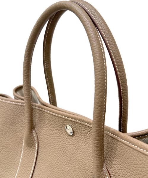 HERMES（エルメス）HERMES (エルメス) ガーデンパーティPM/エトゥープ/ネゴンダ/T刻印:2015年 エトゥープ サイズ:PMの古着・服飾アイテム