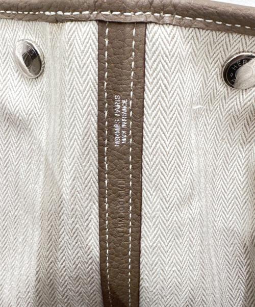 HERMES（エルメス）HERMES (エルメス) ガーデンパーティPM/エトゥープ/ネゴンダ/T刻印:2015年 エトゥープ サイズ:PMの古着・服飾アイテム