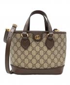GUCCIグッチ）の古着「オフィディア スモール トートバッグ/GGスプリーム」｜ベージュ
