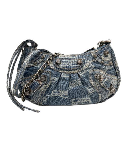 BALENCIAGA（バレンシアガ）BALENCIAGA (バレンシアガ) LE CAGOLE ミニ デニムショルダーバッグ インディゴ サイズ:ミニ/mininの古着・服飾アイテム