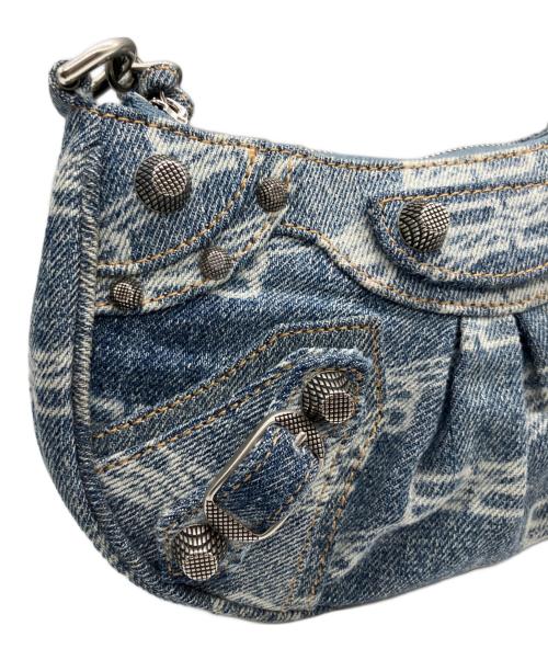 BALENCIAGA（バレンシアガ）BALENCIAGA (バレンシアガ) LE CAGOLE ミニ デニムショルダーバッグ インディゴ サイズ:ミニ/mininの古着・服飾アイテム
