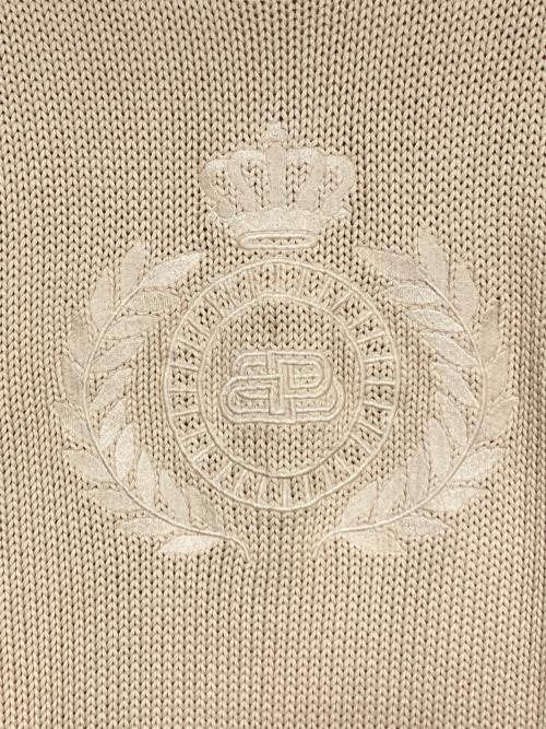 BALENCIAGA（バレンシアガ）BALENCIAGA (バレンシアガ) エンブロイダリーオーバーサイズニット ベージュ サイズ:XSの古着・服飾アイテム