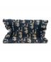 中古・古着 Christian Dior (クリスチャン ディオール) BOOK TOTE MINI/ブックトート ミニフォンバッグ オブリークエンブロイダリー ネイビー サイズ:MINI/ミニ：175000円