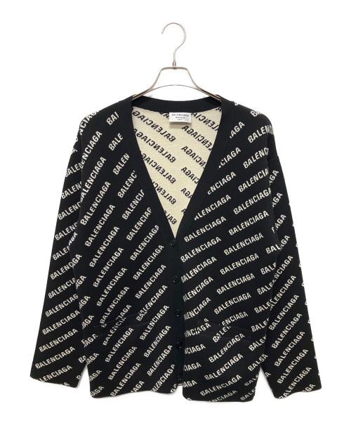 BALENCIAGA（バレンシアガ）BALENCIAGA (バレンシアガ)  BALENCIAGA ロゴジャカード コットン カーディガン ブラック サイズ:2の古着・服飾アイテム