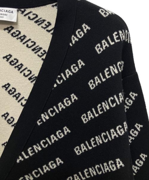 BALENCIAGA（バレンシアガ）BALENCIAGA (バレンシアガ)  BALENCIAGA ロゴジャカード コットン カーディガン ブラック サイズ:2の古着・服飾アイテム